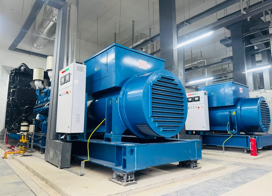 Who manufactures low-noise diesel generators for data centers?